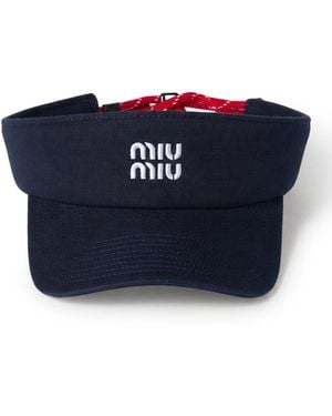 Miu Miu Visiera in denim - Blu