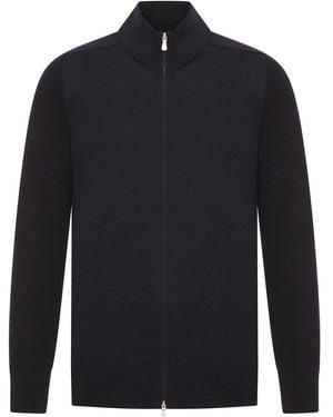 Nome G Wool Jacket With Zip - Blue