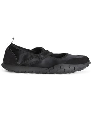 Jil Sander Moon Suede Ballet Flats - Black