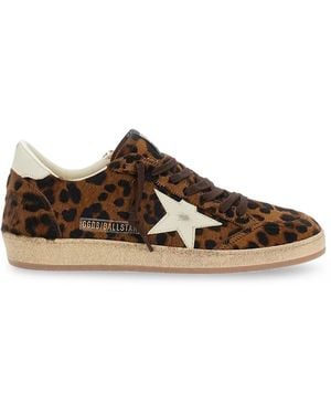 Golden Goose Leather Ball-star Trainers - Brown