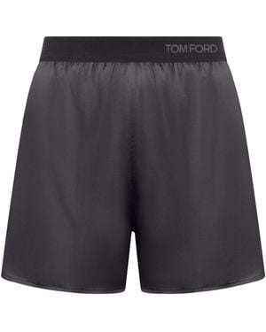 Tom Ford Silk Satin Shorts - Grey
