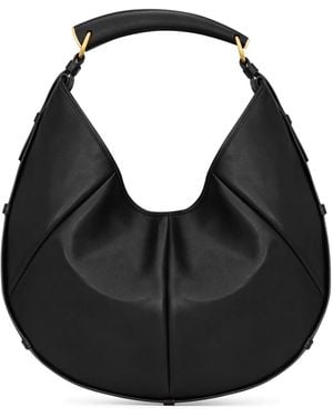Saint Laurent Borsa mombasa media in pelle - Nero