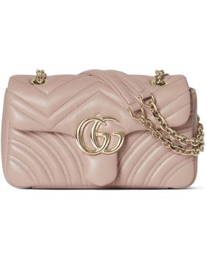 Gucci Small gg Marmont Shoulder Bag - Pink
