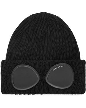 C.P. Company Wool Hat With Goggles - Black