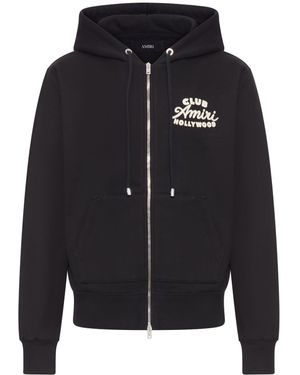Amiri Music Club Zip-Up Hoodie in Black for Men | Lyst