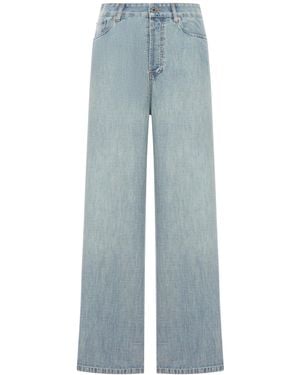 Miu Miu Chambray Denim Jeans - Blue