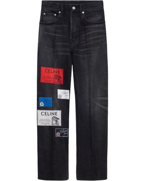 Celine Jeans boyfriend 001 in denim di cotone - Blu