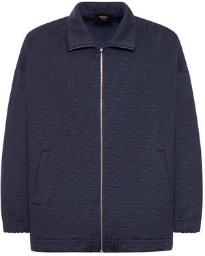 Fendi Felpa groffata ff - Blu