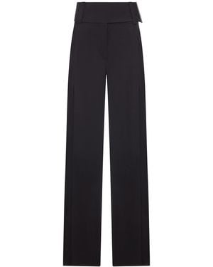Sportmax Wide Satin Trousers - Blue