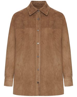 Salvatore Santoro Leather Jacket With Fringes - Brown
