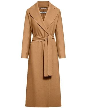 Max Mara Cappotto poldo a vestaglia in drap di lana - Neutro