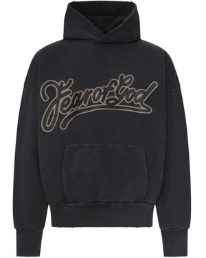 Fear Of God Classic Cotton Hoodie With Front Pocket - Black