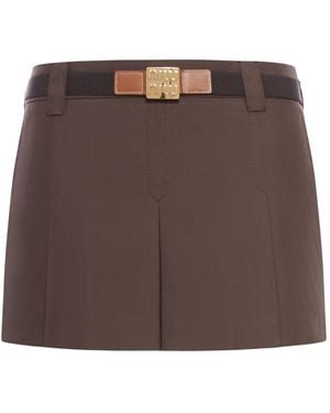 Miu Miu Panama Skirt - Brown