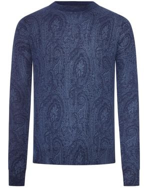 Etro Paisley Jumper - Blue
