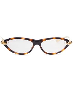 Bottega Veneta Knot Cat-Eye Glasses - Metallic