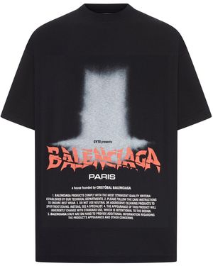 Balenciaga Oversized The Door T-shirt In Dry Jersey - Black
