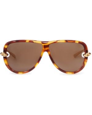 Bottega Veneta Aviator Knot Sunglasses - Brown
