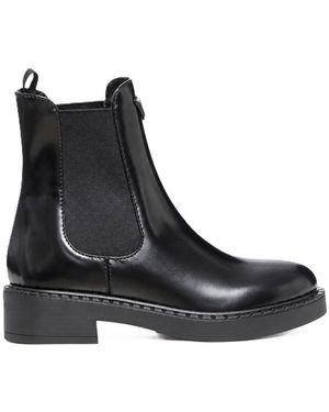 Prada Stivaletti in pelle spazzolata - Nero