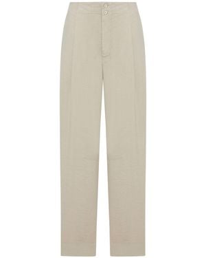 Transit High-Waisted Cotton Pants - White