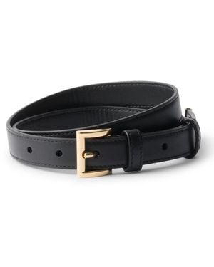 Prada Smooth Leather Belt - Black