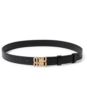 Miu Miu Cintura city in pelle - Nero