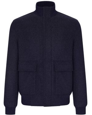 Brunello Cucinelli Wool And Cashmere Blouson - Blue