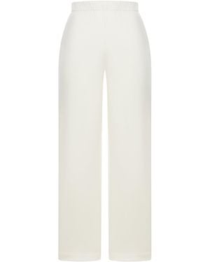 Max Mara Pure Pantalone in felpa di seta e cotone - Bianco