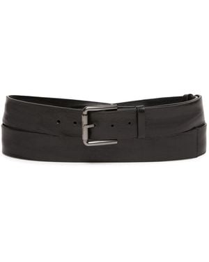 Max Mara Cintura lunga in pelle buckle40xlong - Nero