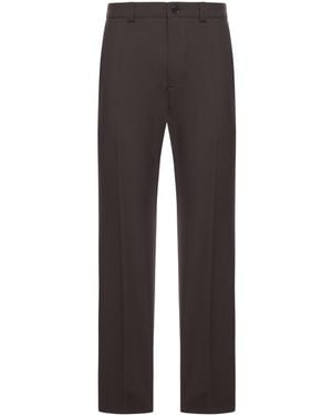 Gucci Tailored Wool Gabardine Pants - Gray