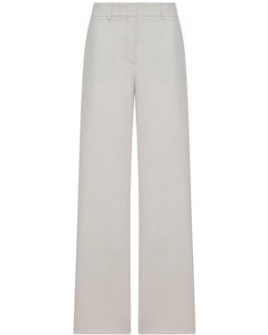 Giorgio Armani Tailored Linen Trousers - White
