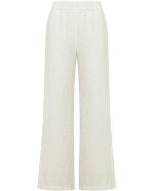 120% Lino Linen Trousers - White