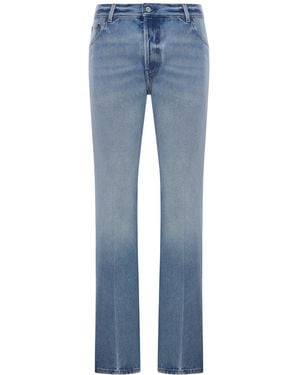 Miu Miu Five-Pocket Washed Denim Trousers - Blue