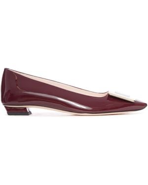 Roger Vivier Patent Leather Ballerinas - Purple