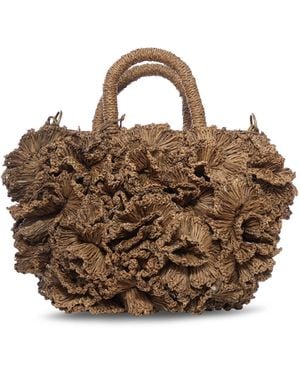 IBELIV Coral Raffia Bag - Brown