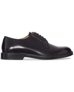 Henderson Sergent Lace-up Shoes In Leather And Leather Sole - Black
