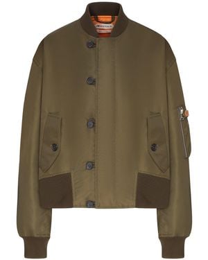 JW Anderson J.W.Anderson Oversized Technical Fabric Bomber Jacket - Green