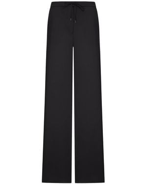 Max Mara Lightweight Wool Canvas Pants - Black
