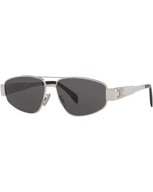 Celine Sunglass Metal Triomphe Cl40281u - Black