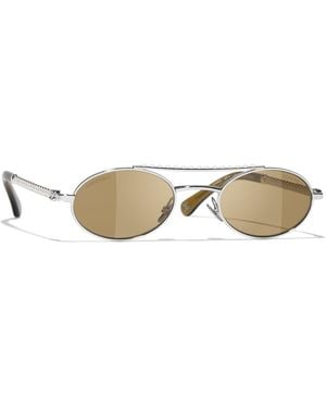 CHANEL Sunglass Oval Sunglasses Ch4297h Ch4297h - Black