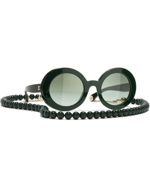 CHANEL Sunglass Round Sunglasses Ch5489 - Green