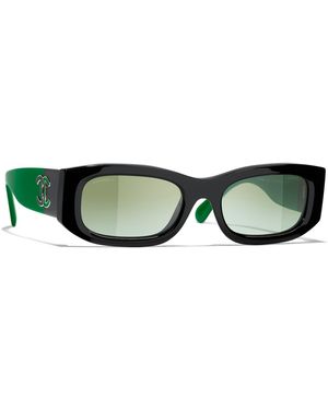 CHANEL Sunglass Rectangle Sunglasses Ch5525 - Black