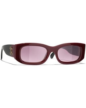 CHANEL Sunglass Rectangle Sunglasses Ch5525 - Black