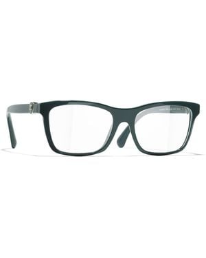 CHANEL Sunglass Rectangle Eyeglasses Ch3465 - Black