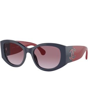 CHANEL Sunglass Oval Sunglasses Ch5524a - Black