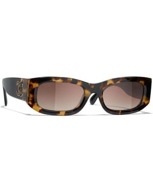 CHANEL Sunglass Rectangle Sunglasses Ch5525a - Brown