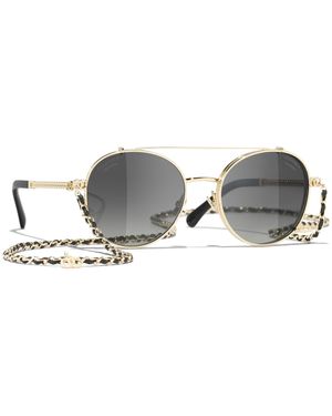 CHANEL Femme Sunglass Pilot Sunglasses Ch4291 - Noir