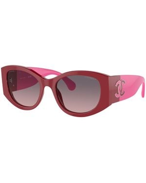 CHANEL Sunglass Oval Sunglasses Ch5524a - Black