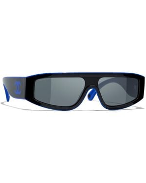 CHANEL Sunglass Shield Sunglasses Ch6057 - Green