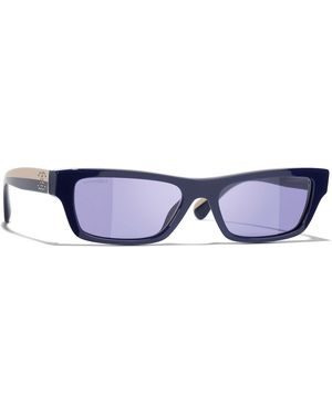 CHANEL Sunglass Rectangle Sunglasses Ch5564b Ch5564b - Black