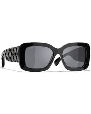 CHANEL Sunglass Rectangle Sunglasses Ch5483 - Black
